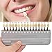 Jashem 16 Colors Teeth Whitening Shade Guide Porcelain Tooth Bleaching Shade Chart Dental Equipment for Professional or Household Oral Care