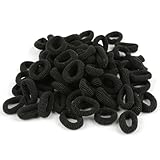 100pcs mini soft elastic Baby Hair Ties, Elastic Hair Band for toddler kids,2cm in Diameter Small Thin Hair Ponytail Holders Hair Accessories for Baby Girls Toddlers Kids (black)