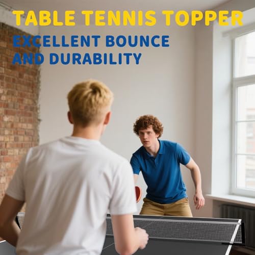 Ping Pong Table Topper for Pool Table, 8X4 FT Foldable Table Tennis Table Conversion Top with Net & Premium Foam Padding - Perfect for Family Game Rooms