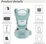 Baby Carrier Ergonomic Infant Carrier with Hip Seat Kangaroo Bag Soft Baby Carrier Newborn to Toddler 7-66lbs Front and Back Baby Holder Carrier for Men Dad Mom