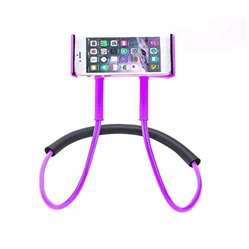 NXACETN Support Flexible De Support De T¨¦l¨¦Phone De Tour De Cou, Support Universel De Sangle De Rotation De 360 degr¨¦s Violet