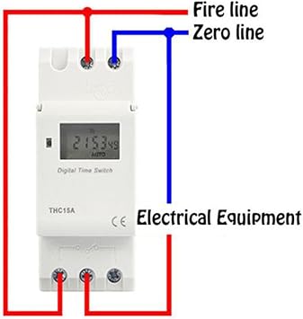 THC15A Programmer Relay Switch, 12V Digital Timer Programmable Timer with Timer and LCD Digital Screen