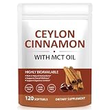 Ceylon Zimt Kapseln 120 Stück mit MCT-Öl – Hochwertiger Cinnamomum Verum Extrakt – Niedriger Cumarin-Gehalt