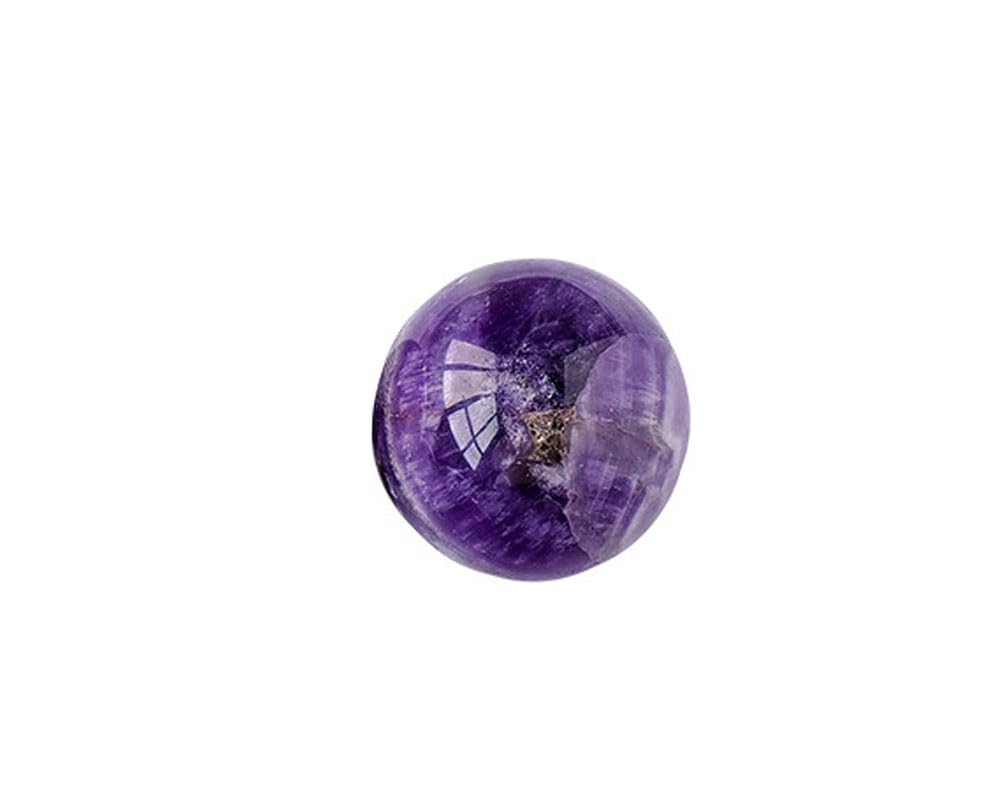 Amethyst Sphere Ball with Wood Stand Large Healing Crystal Gemstone Sphere Sculpture Home Office Decoration Fengshui Meditation Healing 80mm 3.14