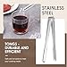 2 Pack Small Metal Tongs, Kitchen Tongs 6 Inch Stainless Steel Restaurant Grade Serving Tong for Buffet, Salad, Ice, Cooking Utensils, Appetizer