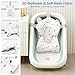 Colorlife Baby Bath Seat Support Net Infant Bathing Seat Support Mat, Adjustable Comfortable Non-Slip Three-Pointed Baby Shower Net Bathtub Sit Up Mesh for Newborn 0-12 Months-Star(No Bathtub)