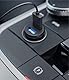 YSONIC USB-Autoladegerät für Kompatible Geräte - Doppelter Ladeadapter Mit 2 Buchsen - Ladestecker für Zigarettenanzünder - Wie-Eingebaut-Look, Alu, Blaue LED, 12-24V