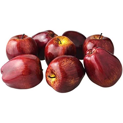 JEDFORE Lot de 8 Pommes Rouges Artificielles Cover
