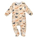 Emelivor Halloween Dot Hearts Baby Newborn One-Piece Pajamas Cotton Sleepwear Outfits for Boy Girls Kids