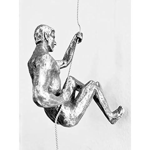 Antique Silver Climber Handmade Wall Sculpture Cover