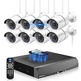 《Dual Antenna Enhanced》Outdoor Wireless Security Camera System, WiFi Cameras, Home Video Surveillance Systems, Surveillance DVR Kits