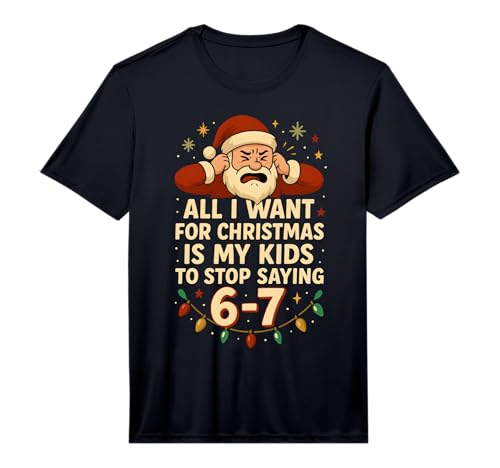 Mens Funny 6 7 Mom Christmas 67 Meme Santa Claus for Women 6-7 Performance T-Shirt