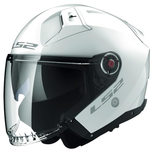 Casque moto LS2 Infinity II blanc brillant grande taille XXXL