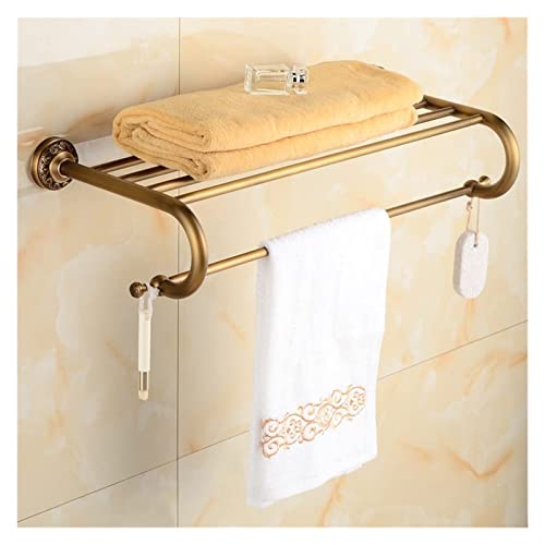 Porte-serviettes HIGOH en cuivre sculpté de style antique européen pour bain royal