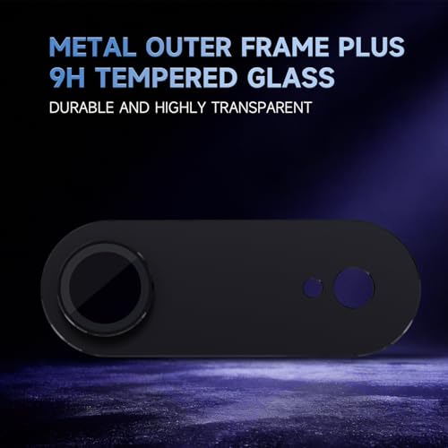 GratKit for iPhone 17 Air Camera Lens Protector, 9H Tempered Glass with Aluminum Alloy Frame Full Protective Cover, Case Friendly, Ultra HD, Night-Shot Friendly, Black — view 2