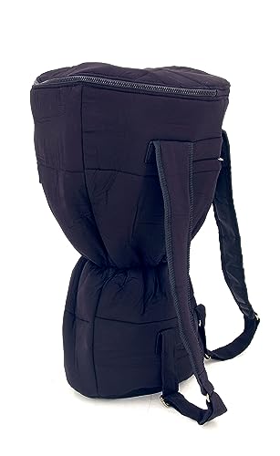 Housse djembe 13 Toca TDBSK-13B noire rembourree avec harnais de transport dorsal