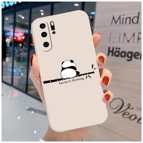 Custodia Carina Compatibile con Huawei P30 Pro/ P30 Pro New Edition - Comoda Cover in TPU Morbido Gatto Orso Animali Cartoni Case
