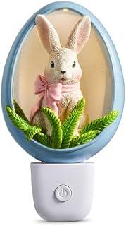 RAZ Imports Bunny Blue Night Light, 6-Inch, Resin, Multicolor