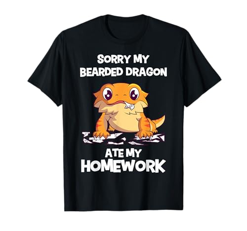 Sorry My Bearded Dragon Ate My Homework Beardie Lizard T-Shirt
