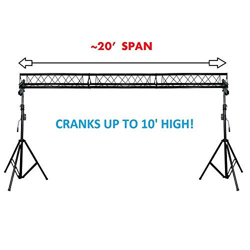 20\' ft Wide Crank Triangular Trussing Mobile DJ Lighting Truss System Triangle