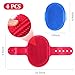 guduling 4 Pcs Cat Face Scratcher,Silicone Grooming Strap Pad for Cats,Cat Self Groomer Corner Scratcher,with Adjustable Loop Handle,for Indoor Cats,Dog and Pets (Blue+Rose Red)