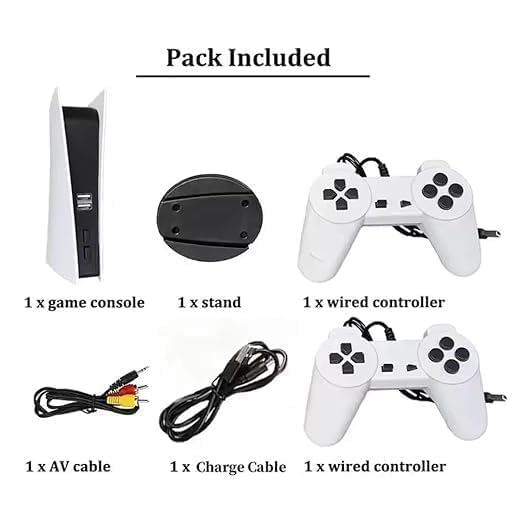 Image of GS5 TV Console with 300 Built-in 8-Bit Games | USB Wired & AV Output Retro Gaming Console for TV | Classic Plug & Play Game Station for Family Fun, Kids & Adults