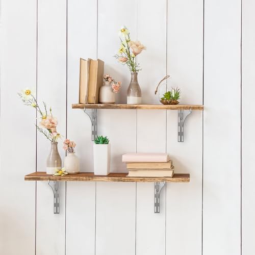 Fardtry 8 Pcs Tap-in Shelf Brackets, 12 Inches Adjustable Shelf Track Brackets for Single Track Twin Track System Closet, Bookshelf, Spice Rack (Silver) by Fardtry - Image 6