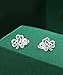 INFUSEU Shamrock Earrings Celtic Knot Stud Irish Jewelry for Women Sterling Silver Small Tiny Four Leaf Clover Little Teengirl Teen Adolescent Teenager Young 925 Gift 6mm