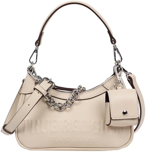 True Religion Hobo Bag for Women, Cream