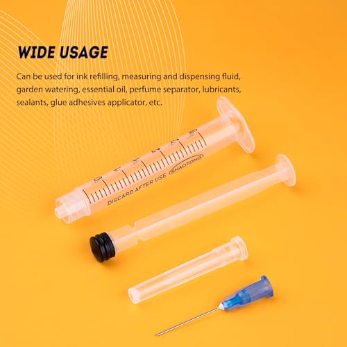 Image of 3ml Syringe 23G 1 inch Luer Lock Needle Lab Disposable Sample Syringes 100 Pack
