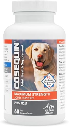Nutramax Cosquin DS Chewables Plus MSM Tablet, Chicken Taste, 60-Count