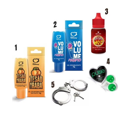 Kit 5 Produtos Sexy Shop Estimulante Namorados Excitante Casais