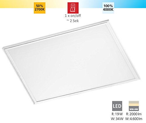 Preisvergleich Produktbild EGLO SALOBRENA-RW Deckenleuchte, Aluminium, 34 W, weiss