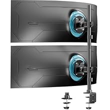 Designed for Ultra-Wide Power Users:Engineered to support dual 49" monitors, Each arm holds up to 20 kg, this stand is perfect for gamers, traders, programmers, and creators who demand the ultimate screen space. Space-Saving Vertical Stacking: Stack ...