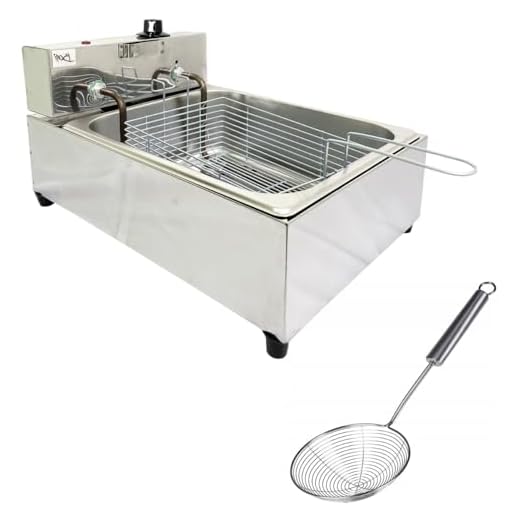 Fritadeira Elétrica Industrial 1 Cuba 5 Litros Profissional com Escumadeira 13x38cm (110)