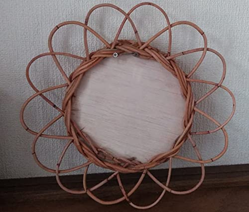 アンティーク籐ミラー Amazon.co.jp: アンティーク調アラログフラワー(籐)ラタンミラー (S