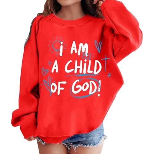 Sweat-shirt fille rouge graphiques : fini les pulls inconfortables à l'école