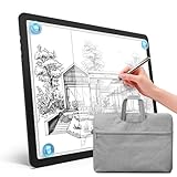 Heanolier Caja de luz de trazado A3 con bolsa, mesa de copia regulable con alimentación