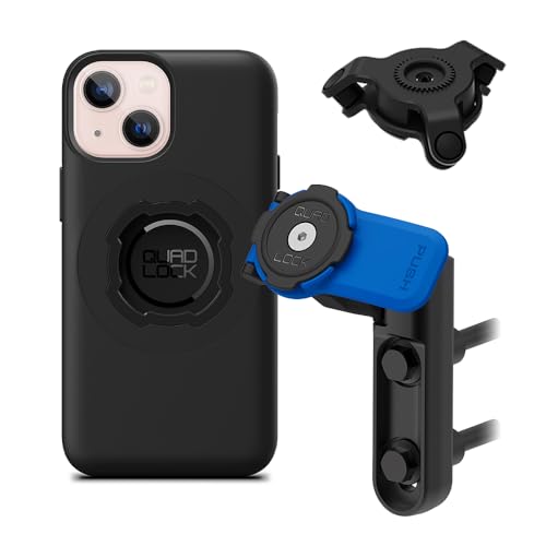 Image of Quad Lock Brake /Clutch Motorcycle Phone Mount with Vibration Dampener and MAG Phone Case for iPhone 13 Mini