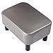Produktbild IBUYKE Kleiner Fußschemel PU Leder Osmanische Fußstütze Modernes Wohnzimmer Wohnzimmer Rechteckiger Hocker mit gepolstertem Sitz, grau RF-BD211