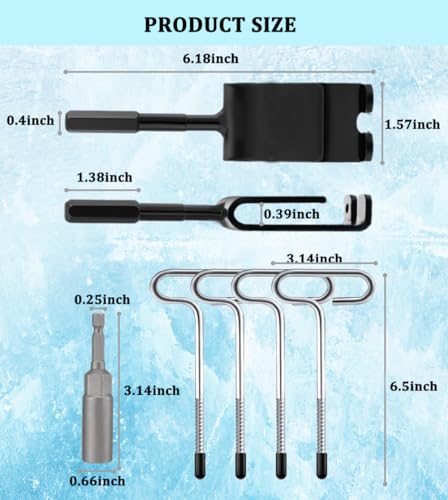 image for Mabellumia Universal Ice Anchor Tool- with Ice Anchor Drill Adapter Ki
