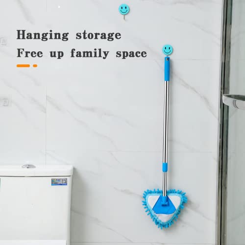 Aoof Triangle Cleaning Mop Wall Cleaner 360° Rotatable Adjustable Extra Long Handle With Extension Pole Wet And Dry Use #TOP4
