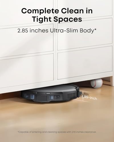 Image of eufy C10 Robot Vacuum Self Emptying, 8 Weeks Hands Free, Advanced Smart Mapping with LiDAR Navigation, 2.85-Inch Slim Design, Powerful Suction, Edge Expansion Brush for Pet Hair (Renewed Acceptable)