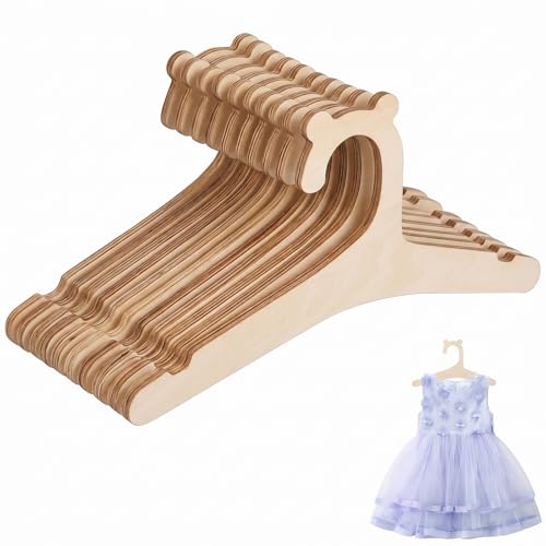 10 Perchas Bebe de Madera con Forma de Oso, Perchas Infantiles Decorativas para Ropa de Recién Nacido, Perchas Pequeñas de Madera Natural para Armario de Niños y Niñas, Pack de 10 Unidades