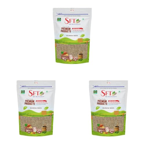 Image of SFT Premium White Quinoa Seeds 1Kg | Gluten-Free | Saponin Free | High Protein & Fiber | Diet Food for Weight Loss | Certified Grain | 100% Wholegrain Breakfast Cereal for Weight Management