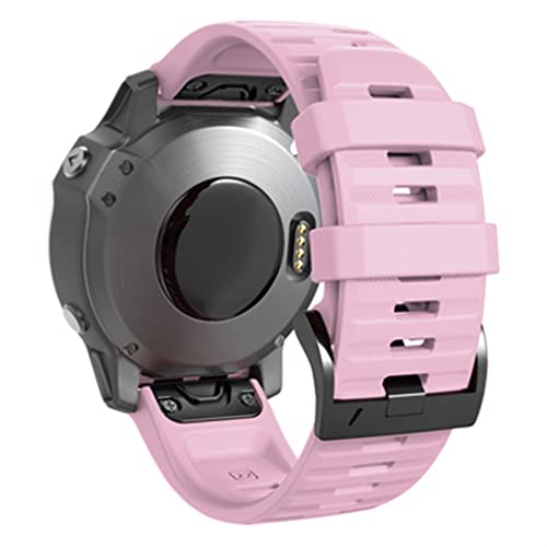 Bracelet montre Garmin Fenix 7S rose silicone sport Easyfit poignet