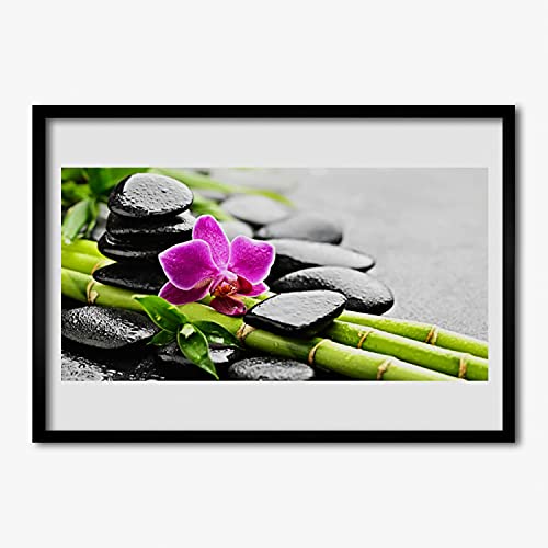 Affiche murale avec cadre de 70x50 cm pour salon et chambre décoration zen