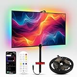 65-75 Inch Reactive TV Led Lights That Sync with TV Backlight Colors & Music for Immersive Viewing, Smart TV Screen Backlighting, HDMI Backlights Sync Box Compatible for Back Cinema Theatre Experience