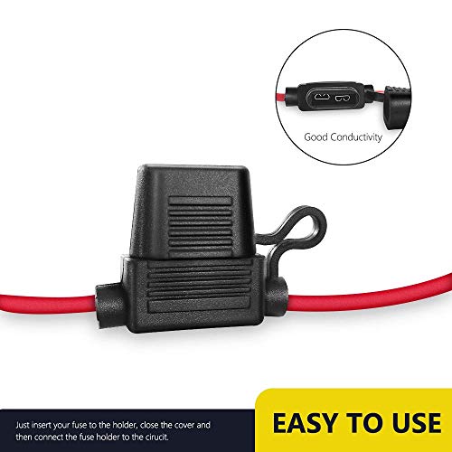 Mcigicm 12 Awg Inline Fuse Holder With 30A Atc/Ato Blade Fuse, 5 Pack #TOP3