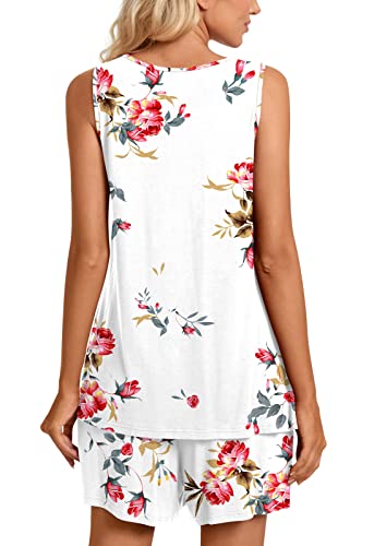 TAOHUADAO 2 Piece Women's Sleeveless Pajama Sets, Lounge Sleepwear Ladies Pjs Sets with Pockets4